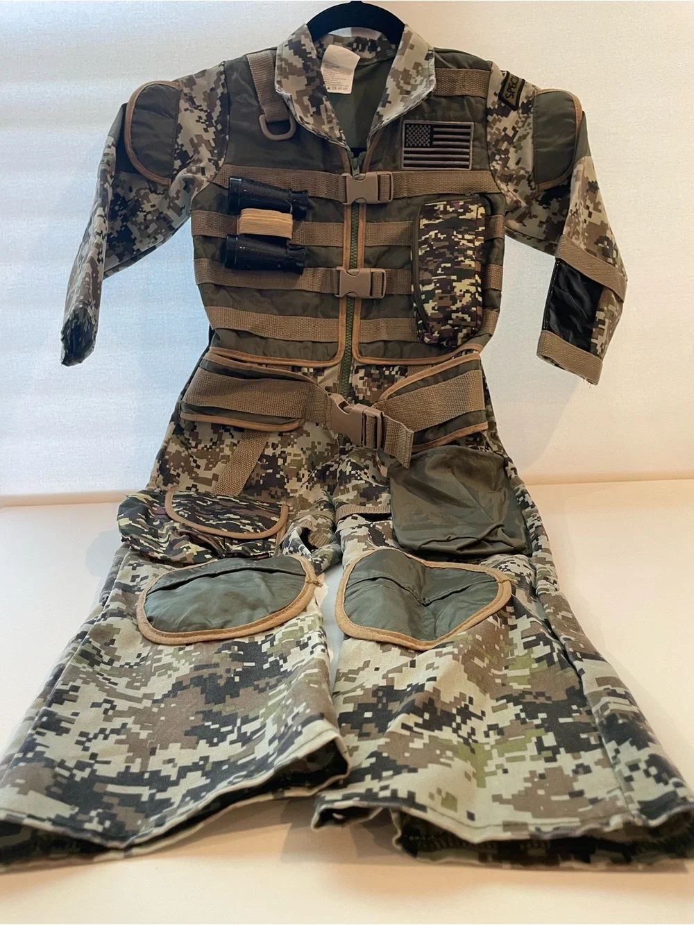 Military Style Tactical Jumpsuit in Olive & Digital Camo